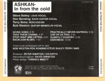 Ashkan - In from the Cold 1969