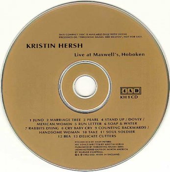 Kristin Hersh - Live at Maxwell's, Hoboken