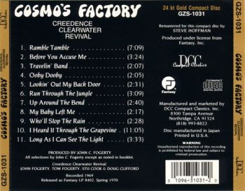 Creedence Clearwater Revival : © 1970 ''Cosmo's Factory''(DCC Gold Disc)