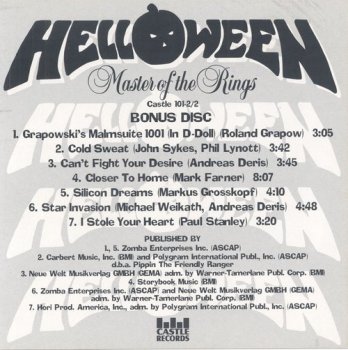 Helloween : © 1994 ''Master Of The Rings''