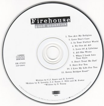 Firehouse : © 1996 ''Good Acoustics''