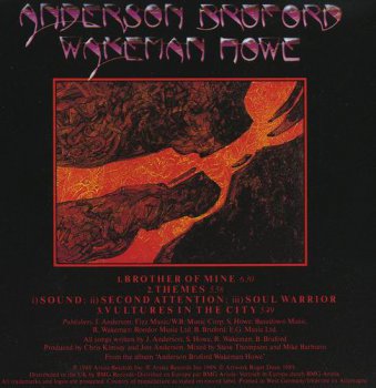 ANDERSON, BRUFORD, WAKEMAN, HOWE - BROTHER OF MINE (EP) - 1989