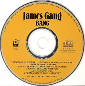 James Gang © - 1973 Bang [ATCO 7037-2]