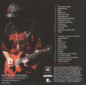 Carlos Santana © - 2008 Multi Dimensional Warrior 2 CD