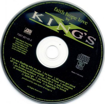 King's X : © 1990 ''Faith Hope Love''