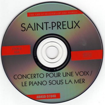 Saint-Preux : © 1971 & 1972 ''Concerto Pour Une Voix & Le Piano Sous La Mer''