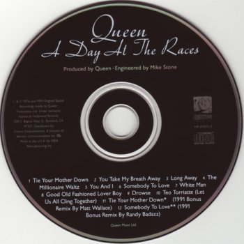 Queen - A Day At The Races  Hollywood HR-61035-2 (1991)