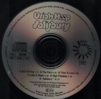 Uriah Heep © - 1971 Salisbury (1st press Bronze Records)