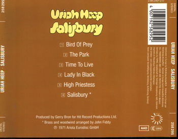 Uriah Heep © - 1971 Salisbury (1st press Bronze Records)