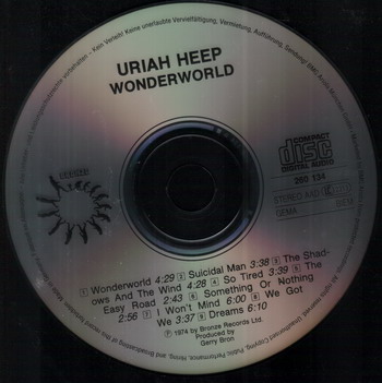 Uriah Heep © - 1974 Wonderworld (1st press Bronze Records)