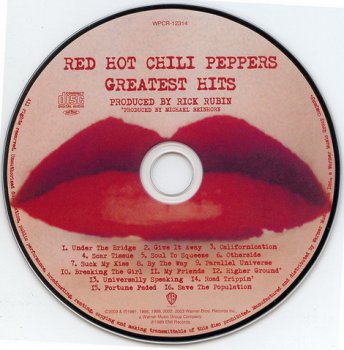 RED HOT CHILI PEPPERS: ©  2003  GREATEST HITS (JAPAN Paper Sleeve WPCR-12314)