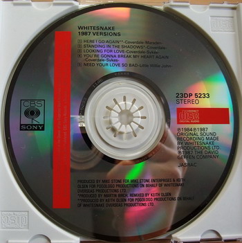 Whitesnake © - 1987 Versions (Japan ONLY CD)