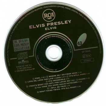 The Original Elvis Presley Collection : © 1973 ''Elvis (The Fool Album)''