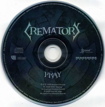 Crematory : © 2008 ''Pray'' (Irond CD 08-1400)