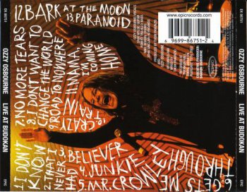 Ozzy Osbourne : © 2002 ''Live At Budokan (Live)'' (1st press.Sony Music Entertainment Inc.EPIC.EK 86751.Made in U.S.A.)