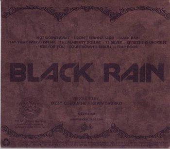 Ozzy Osbourne : © 2007 ''Black Rain (Promo-CD with custom gatefold)'' (1st press.Sony BMG Music Entertainment.EPIC.88697 05334 2.Made in U.S.A. )