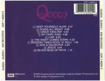 Queen : © 1973 ''Queen'' (1st.press. UK.Germany, EMI, CDP 7 46204 2, 1986)