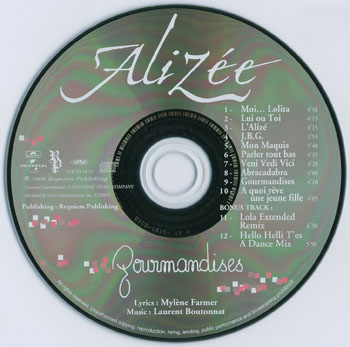 Alizee - Gourmandises (Japan) 2000