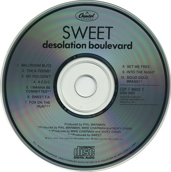 Sweet © - 1975 Desolation Boulevard [1st press USA, 1988 US-version]