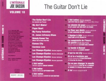 Joe Dassin : 2005 © Vol 10 - ''The Guitar Dont Lie'' (Sony.BMG.France)
