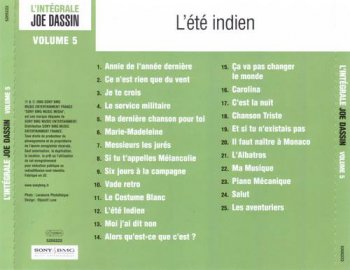 Joe Dassin : 2005 © Vol 5 - ''L'ete Indien'' (Sony.BMG.France)