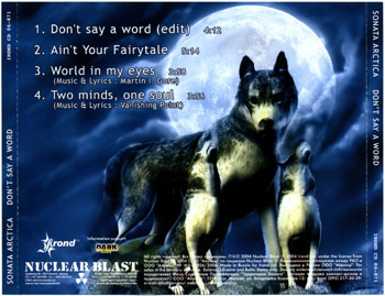 Sonata Arctica - Don't Say A Word (Europe) 2004