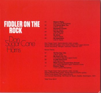 Don ''Sugar Cane'' Harris - Fiddler On The Rock 1971 (2007 Remastered & Expanded) 