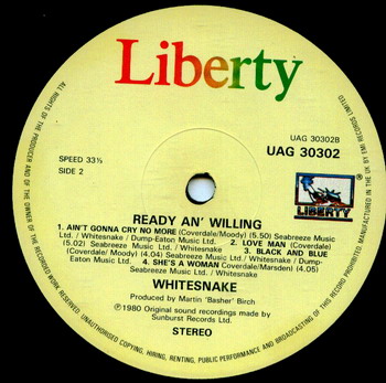 Whitesnake © - 1980 Ready An '  Willing (Vinyl Rip 24/192)