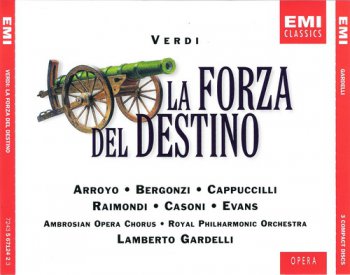 Verdi: Royal Philharmonic Orchestra / Ambrosian Opera Chorus / Lamberto Gardelli conductor - La Forza Del Destino (3CD Set EMI Classics 1999) 1970