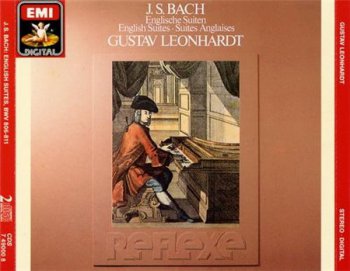 Bach: Gustav Leonhardt harpsichord - Englische Suiten • English Suites • Suites Anglaises (2CD Set EMI Records 1987) 1985