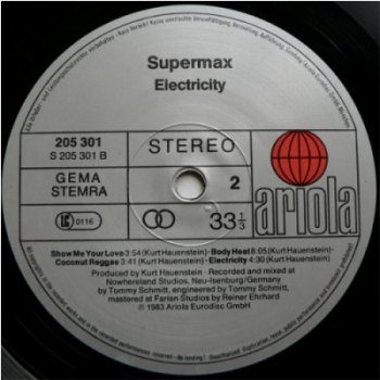 Supermax – Electricity (1983) [LP][Vinyl RIP 24/96]