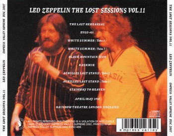 Led Zeppelin - The Lost Sessions Vol.11  2007 (bootleg)