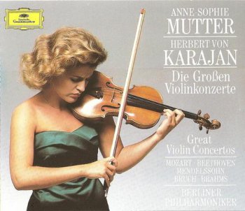 Herbert von Karajan / Vienna Philharmonic Orchestra / Anne-Sophie Mutter - violin - Great Violin Concertos (4CD Box Set Deutsche Grammophon) 1990