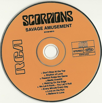 SCORPIONS: Savage Amusement (1988) (Japan Mini LP, BVCM-40010)