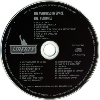 THE VENTURES: Ventures in Space (1963) (2006, Japan, TOCP-67949)