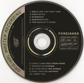 FOREIGNER: Foreigner (1977) (Hybrid SACD  2010, Mobile Fidelity Sound Lab UDSACD 2050)
