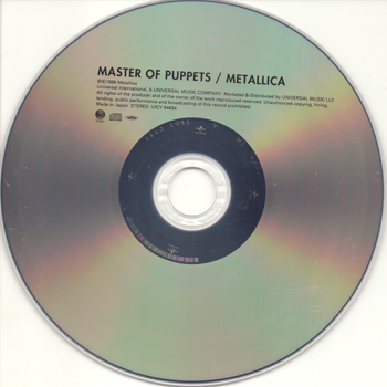 METALLICA: Master Of Puppets (1986) (Japanese SHM-CD Reissue 2010)