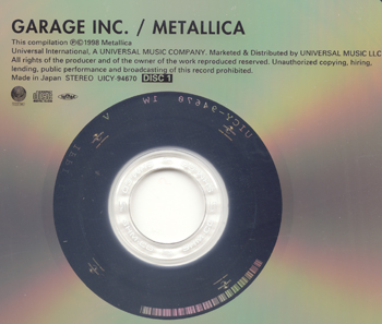 METALLICA: Garage Inc. (1998) (Japanese SHM-CD Limited Reissue 2010) (Double CD)
