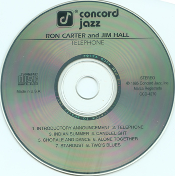 RON CARTER & JIM HALL: Telephone (1985) (USA, CCD-4270)