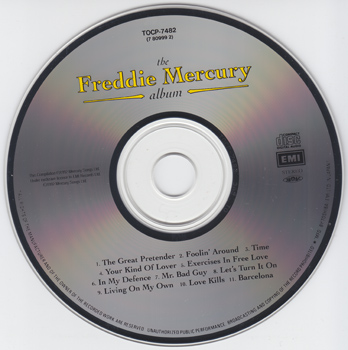 FREDDIE MERCURY: The Album (1992) (1st press, Japan, TOCP-7482)