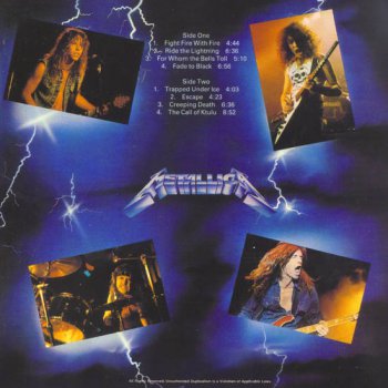 METALLICA: Ride The Lightning (1984) (Japanese SHM-CD Reissue 2010)