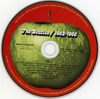 The Beatles: The Beatles 1962-1966 The Red Album (1973) (2010, Japan, Remastered) (Double CD)