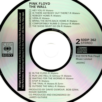 Pink Floyd - The Wall (2CD) 1979 (1985, 1st Japanese issue)