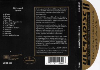 Def Leppard: Hysteria (1987) (Mobile Fidelity Sound Lab, MFSL UDCD 580)