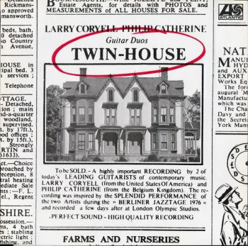 Larry Coryell / Philip Catherine - Twin-House (Atlantic Records GER LP VinylRip 24/96) 1977