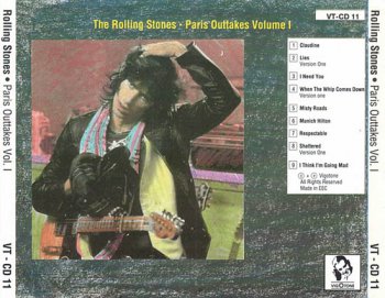 THE ROLLING STONES: Paris Outtakes, Volume 1 (1977-1979) (VT-CD 11, Bootleg)