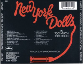 New York Dolls – Too Mush Too Soon (1974)