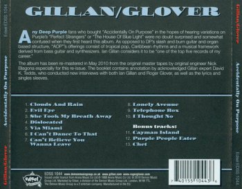 GILLAN & GLOVER: Accidentally On Purpose (1988) (2010, Edsel Records, EDSS 1044, Made in UK)