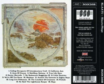 Klaatu - Klaatu/ Hope 1976/77 (BGO Records 2000) 