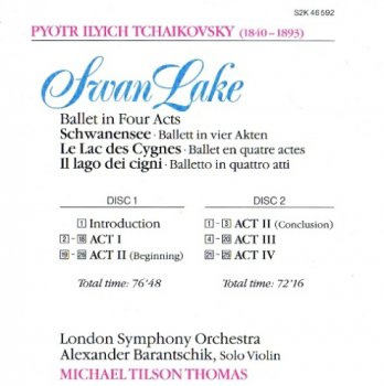 Michael Tilson Thomas/London Symphony Orchestra/ - Tchaikovsky - Swan Lake (1991) 